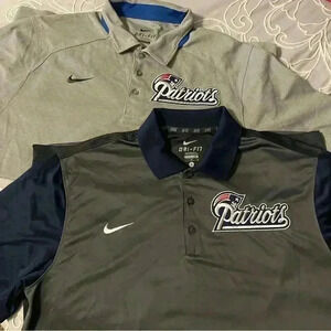 2 New England Patriots Nike Dri Fit Polos
